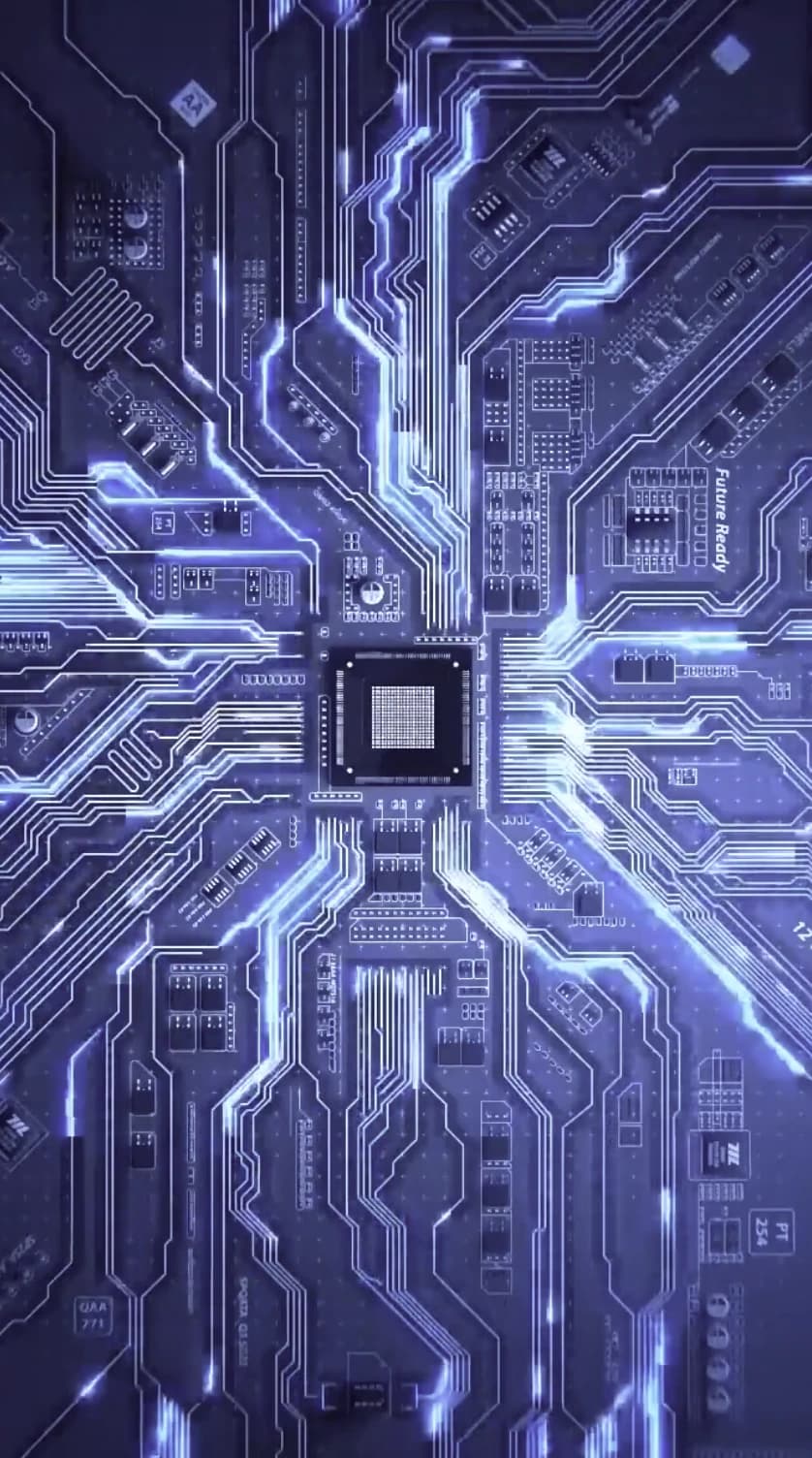A macro view of circuit board architecture, representing system-level engineering