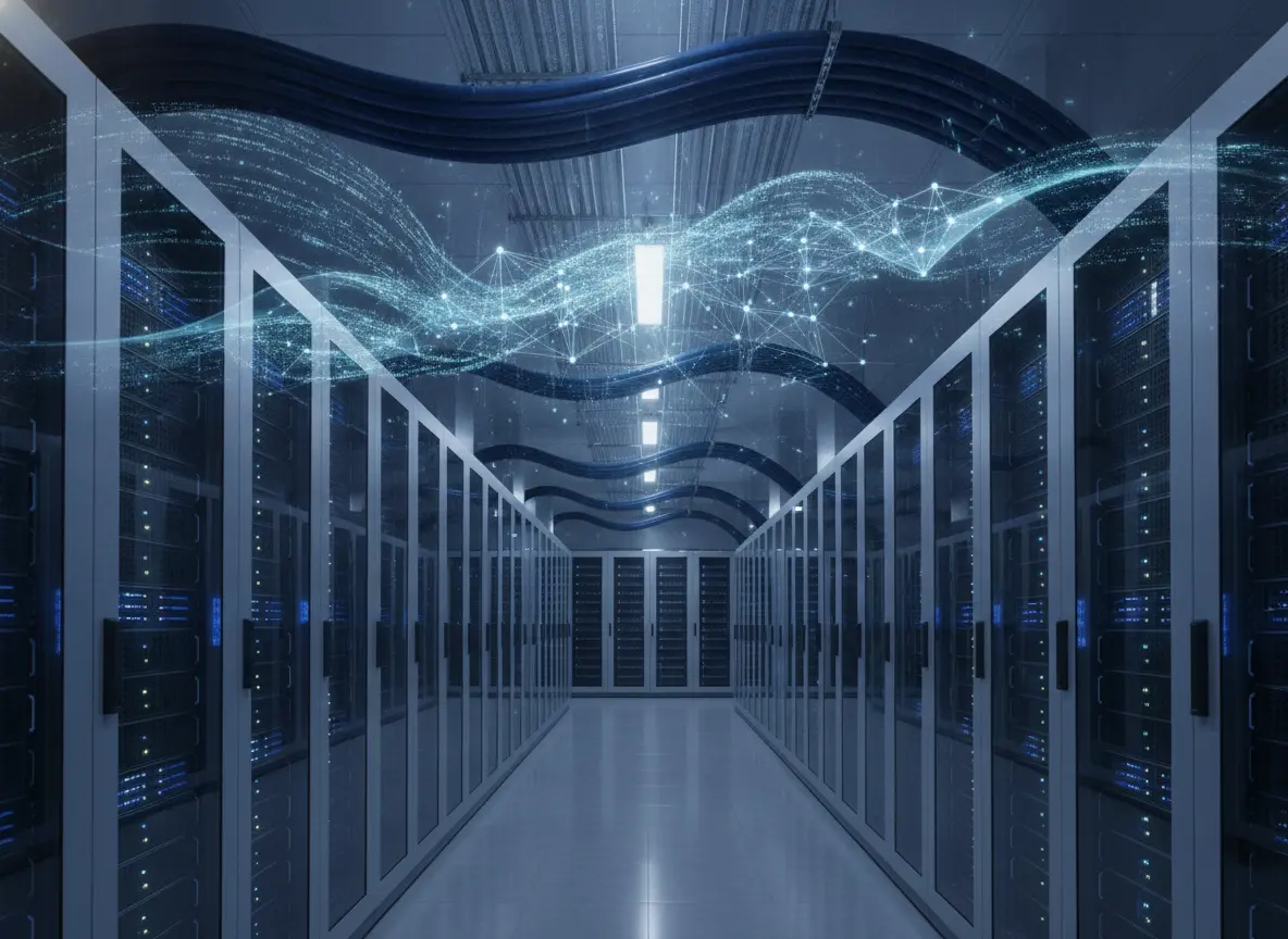 Server infrastructure with a network connectivity visualisation